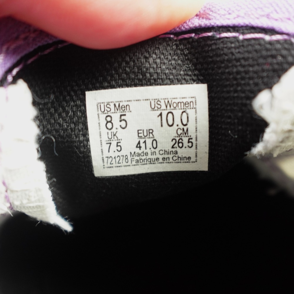 Vans Shoes Women 10 Purple Checkerboard Glitter Classic Slip-On Skate - Picture 9 of 10